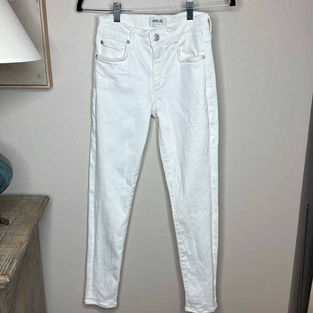 Agolde White Skinny Sophie Jeans - size 25 - Picture 11 of 17